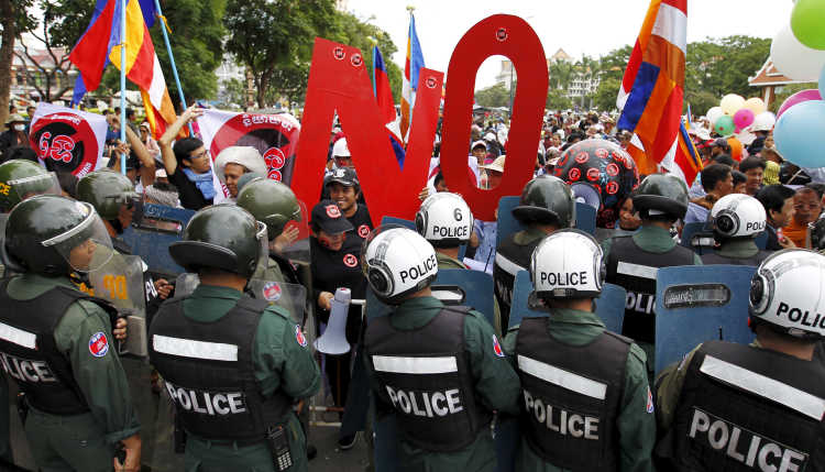 Cambodia protest march by NGOs