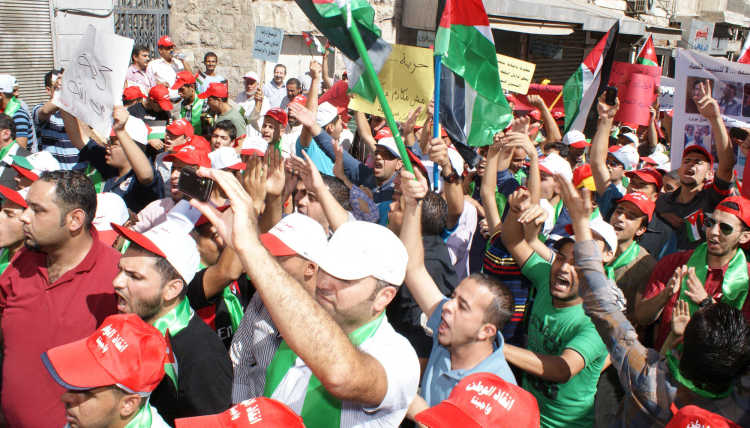Demonstranten in Jordanien.