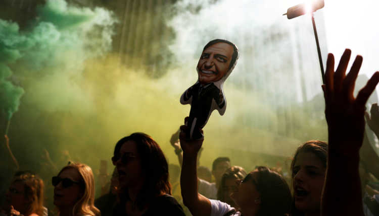 Jair Bolsonaro's election campaign rally in Brazil.
