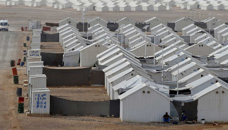 Azraq refugee camp in Jordan in 2015.