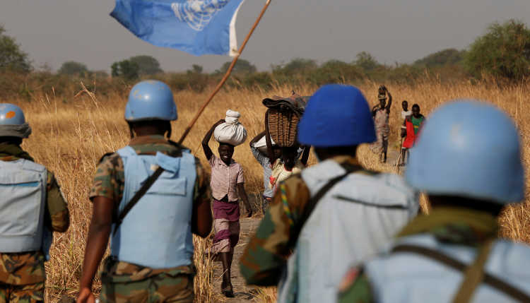 UN Blue Helmets in South Sudan.