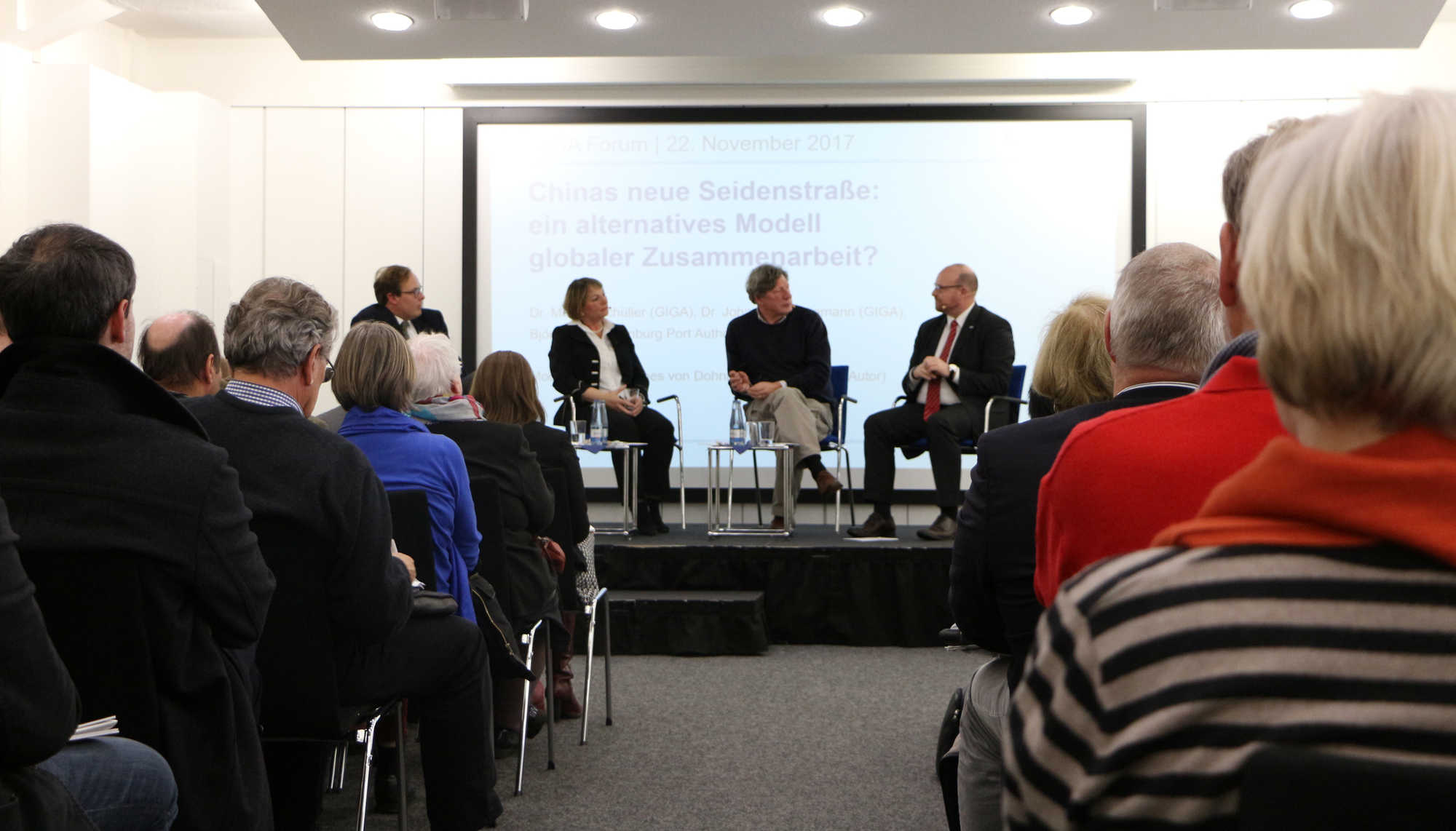 Picture of audience and podium