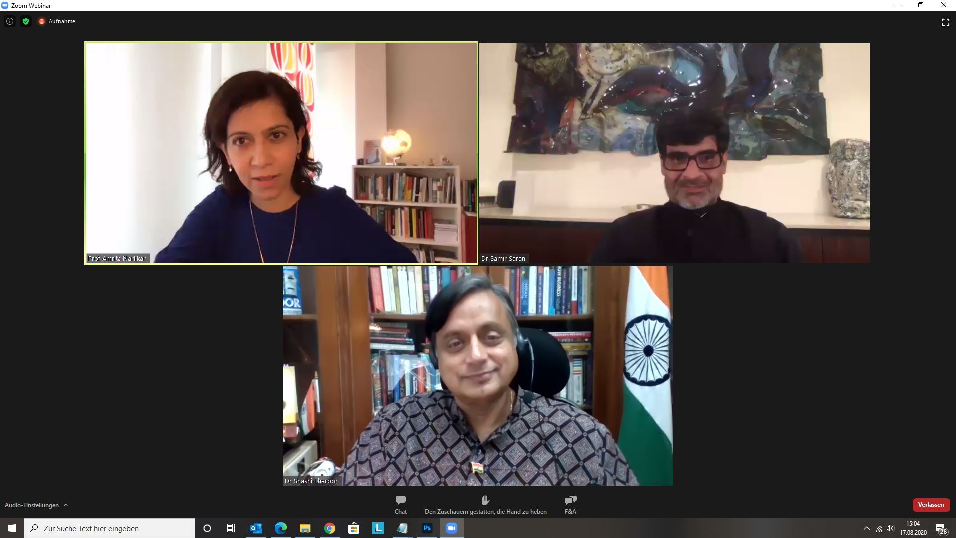 Screenshot Book Talk "New World Disorder and the Indian Imperative_Screenshot"