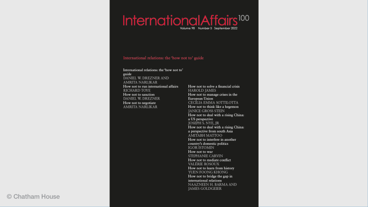 International relations: the ‘how not to’ guide
