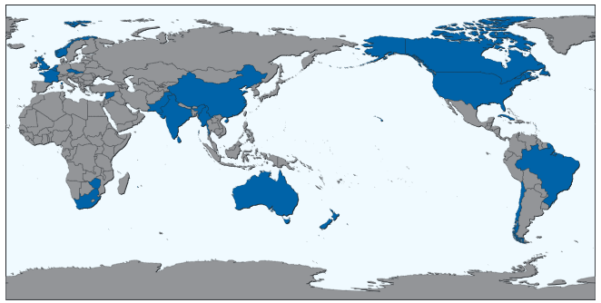 Member countries during GATT and WTO over time