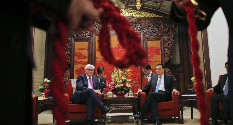 China's Premier Li Keqiang meets German Foreign Minister Frank-Walter Steinmeier at the Zhongnanhai Leadership Compound in Beijing
