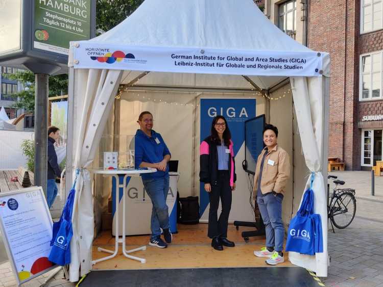 GIGA booth at the Festival on German Unity Day 2023 in Hamburg