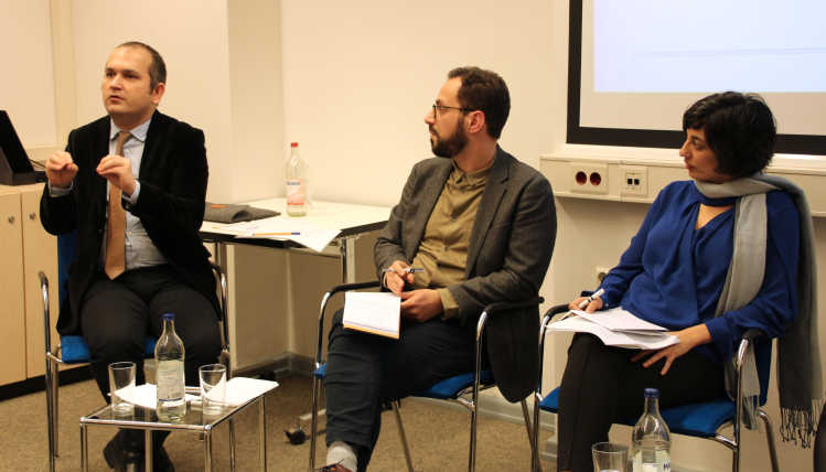 Diskussionsrunde mit Hakki Taş, Hürcan Aslı Aksoy und Roy Karadağ