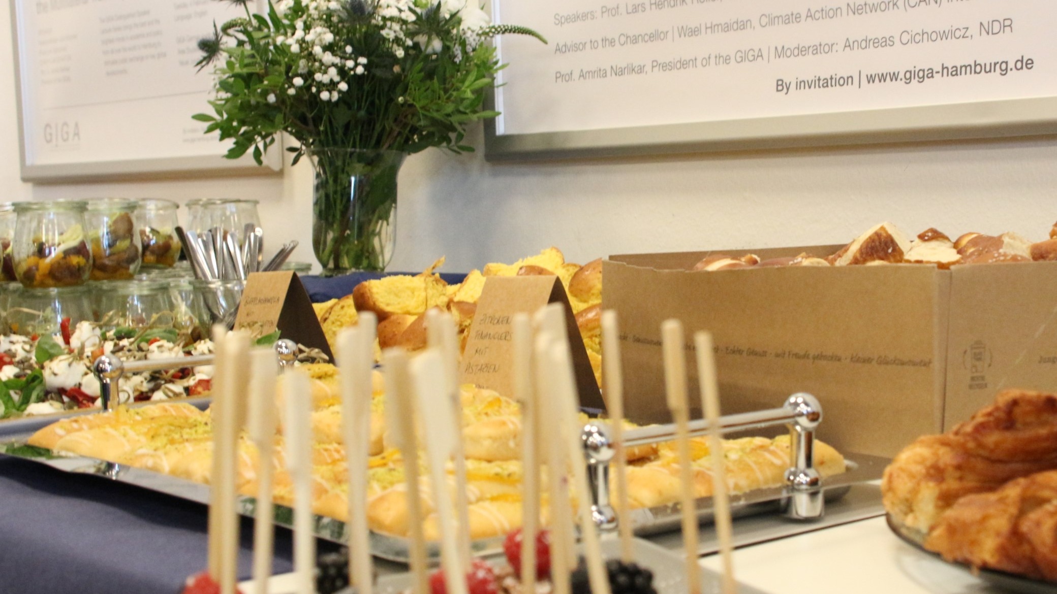 Buffet beim Jubiläumsbrunch