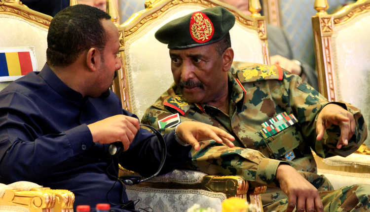 August 2019 Meeting between Sudan's Lieutenant General Abdel Fattah al-Burhan and Ethiopia's Prime Minister Abiy Ahmed
