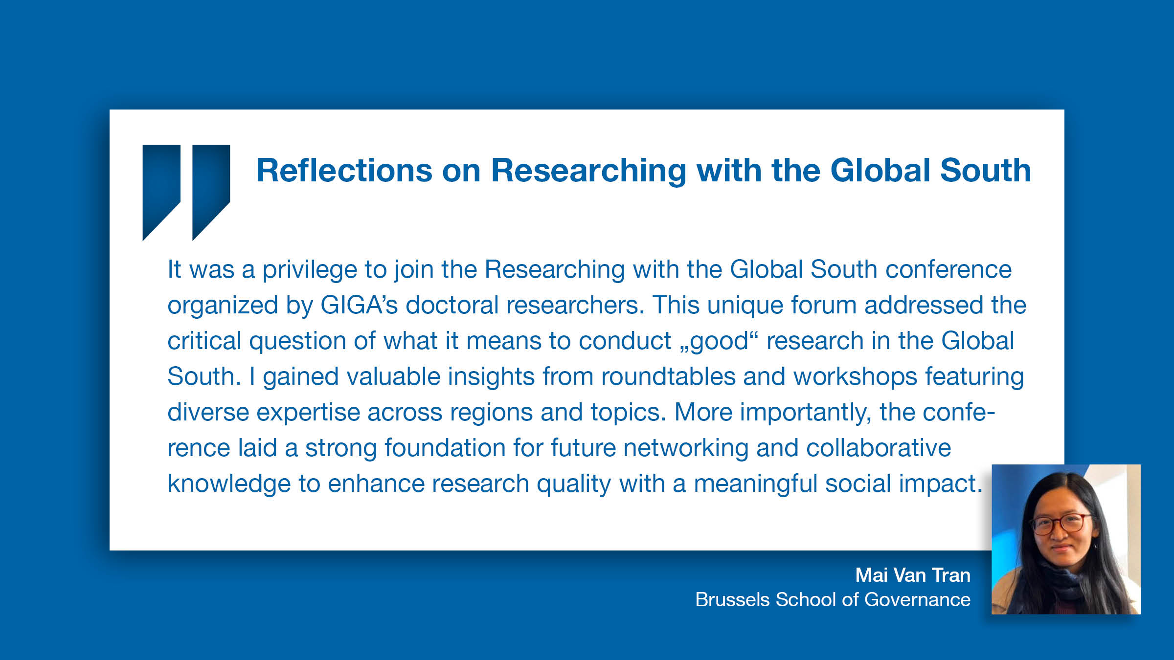 Mai Van Tran - Testimonial