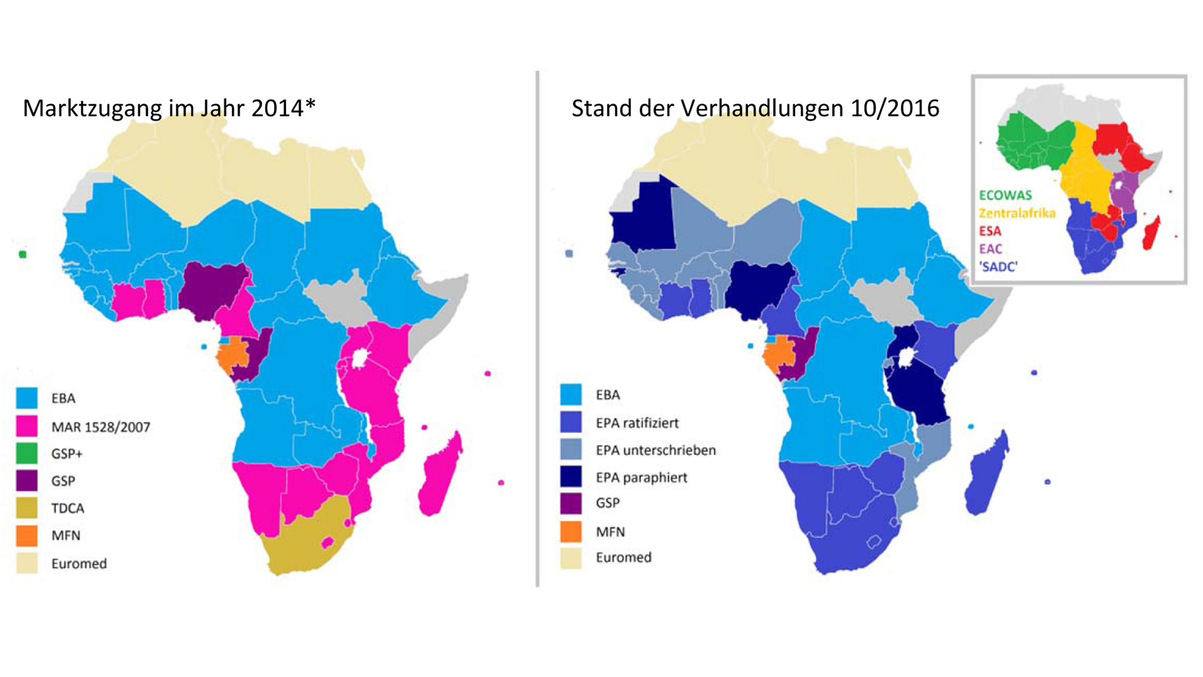 Grafik Stand der EPA-Verhandlungen