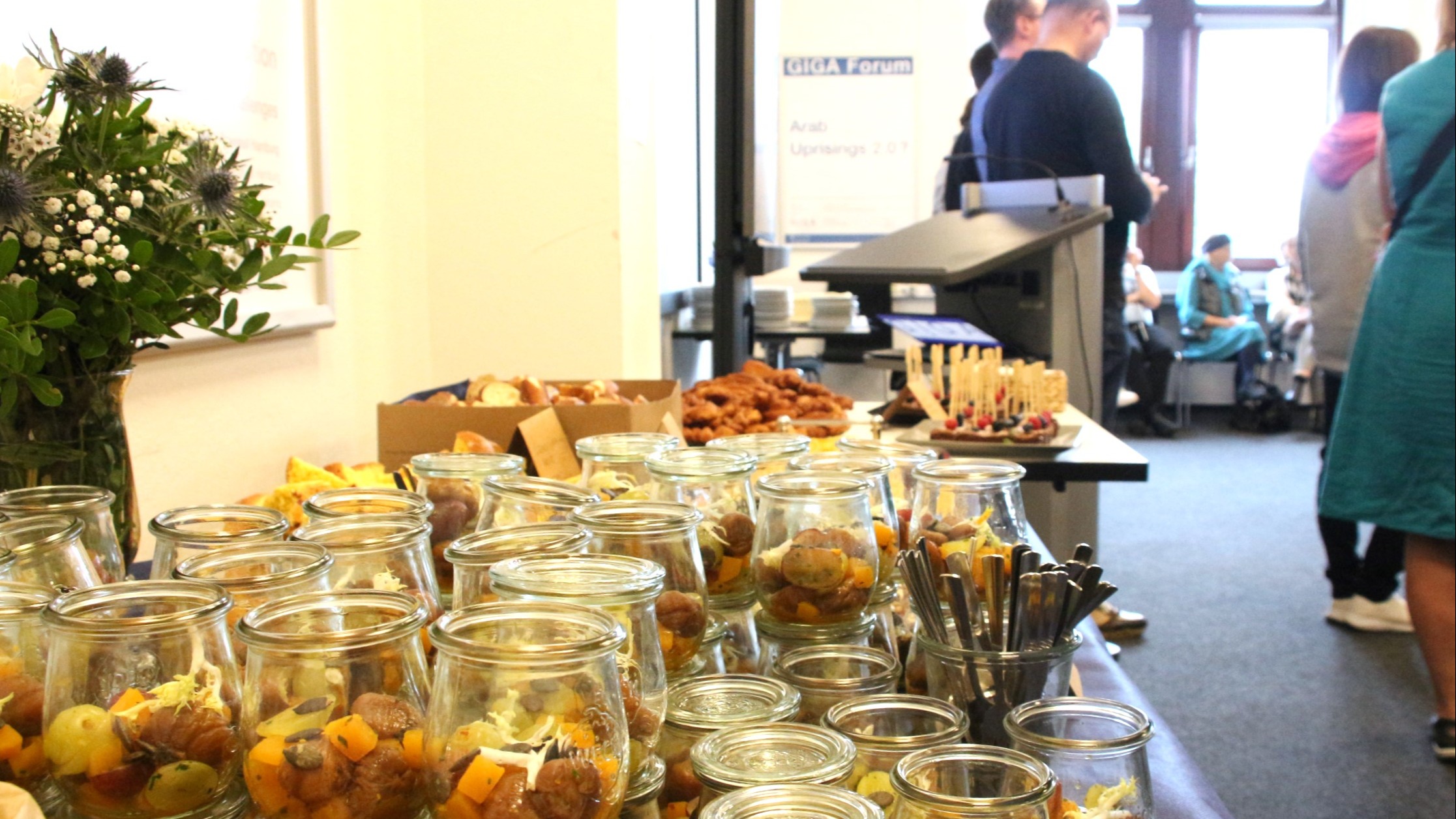 Buffet beim Jubiläumsbrunch