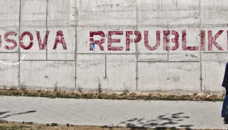 Picture Kosova Republik on the wall