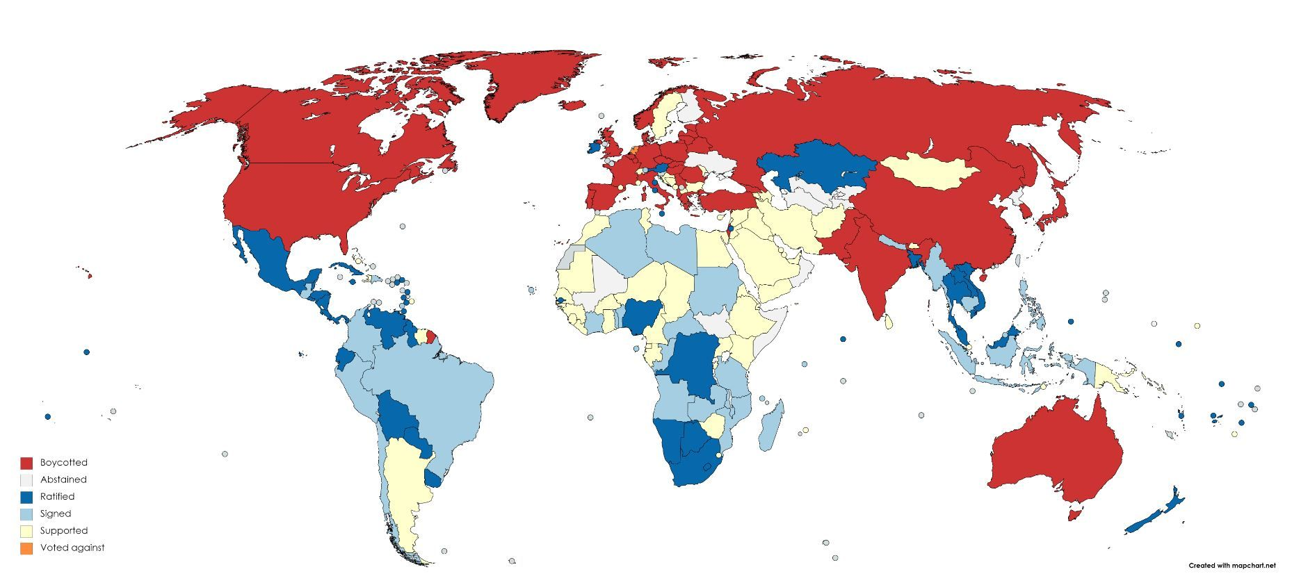 Map of Countries’ Positions on the TPNW.