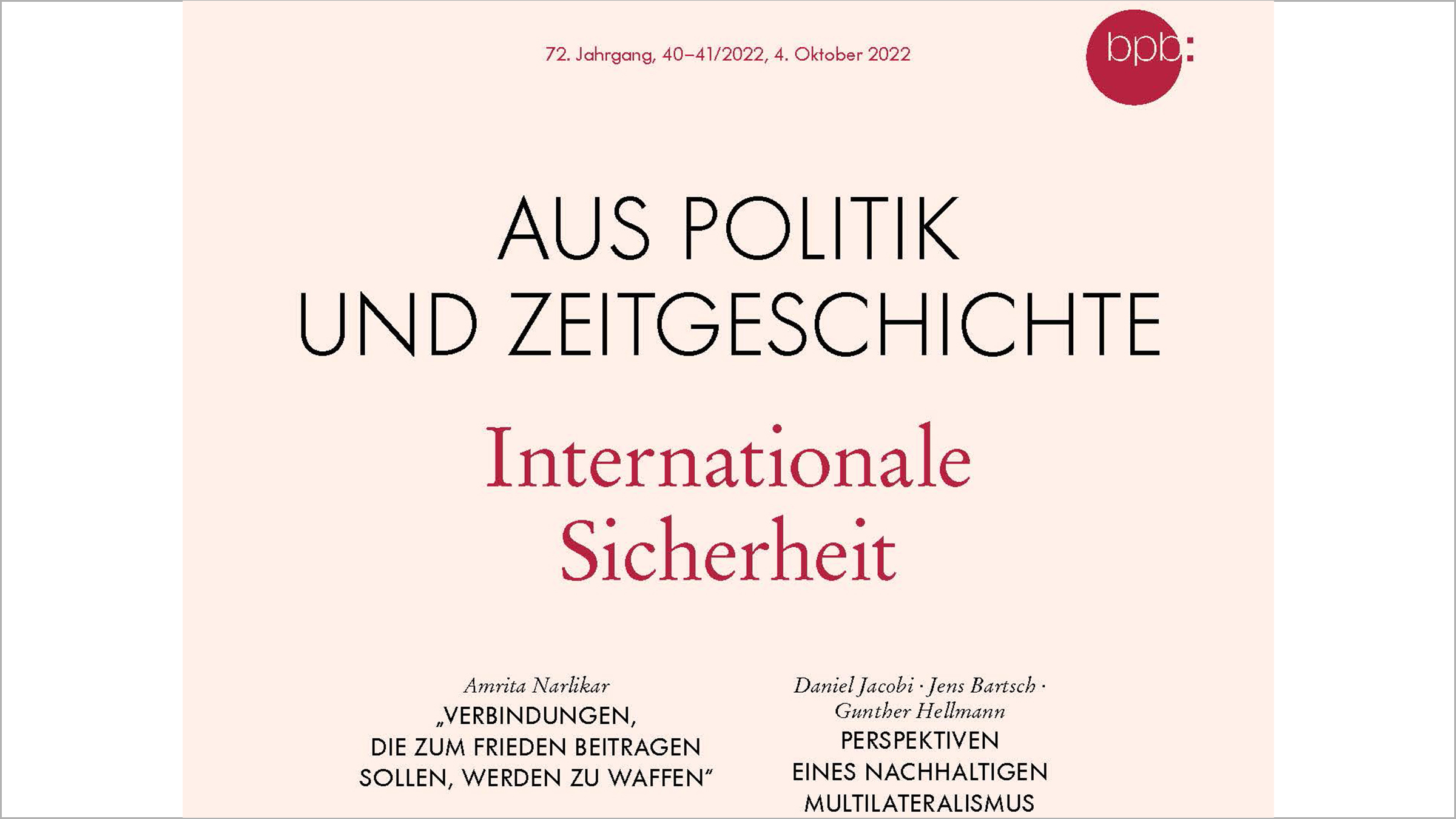 Verbindungen, die zum Frieden beitragen sollen, werden zu Waffen