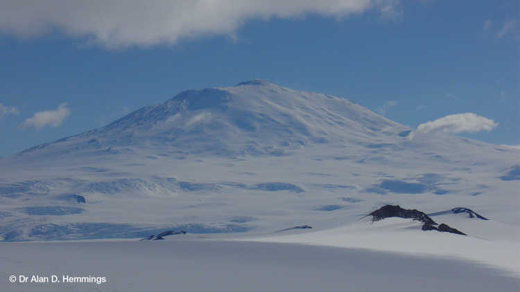 Mount Erebus, Ross Island from Windless Bight.