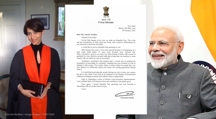 Collage Prime Minister Modi writes personalised letter to Amrita Narlikar