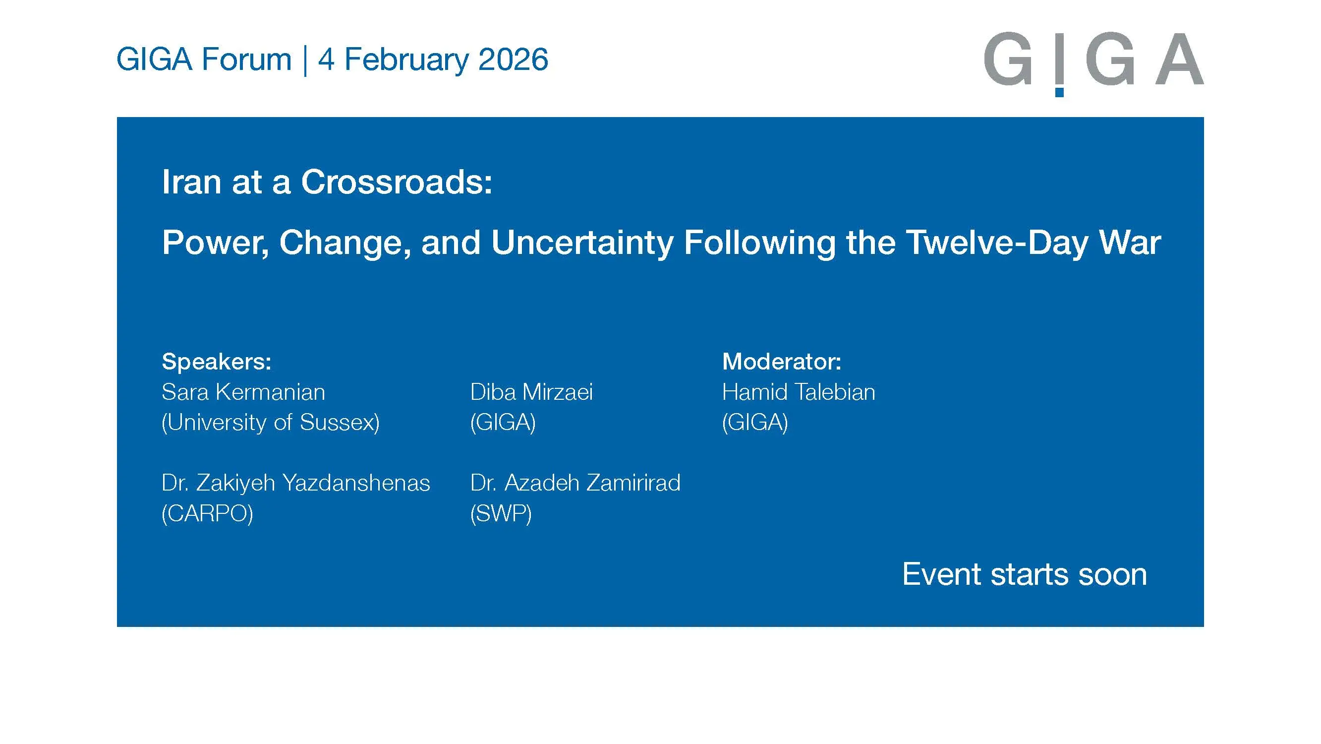 Video + Poster Iran at a Crossroads Power, Change, and Uncertainty Following the Twelve-Day War