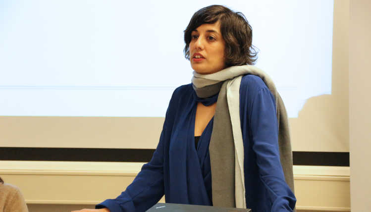 Dr. Hürcan Aslı Aksoy gives a lecture