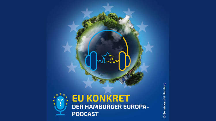 Logo "EU Konkret" Der Hamburger Europa Podcast