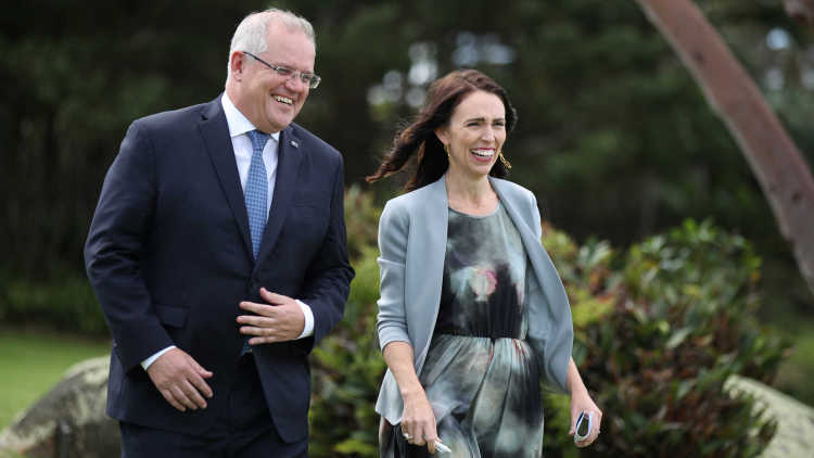 Bild australische und neuseeländische Premierminister und Premierministerin