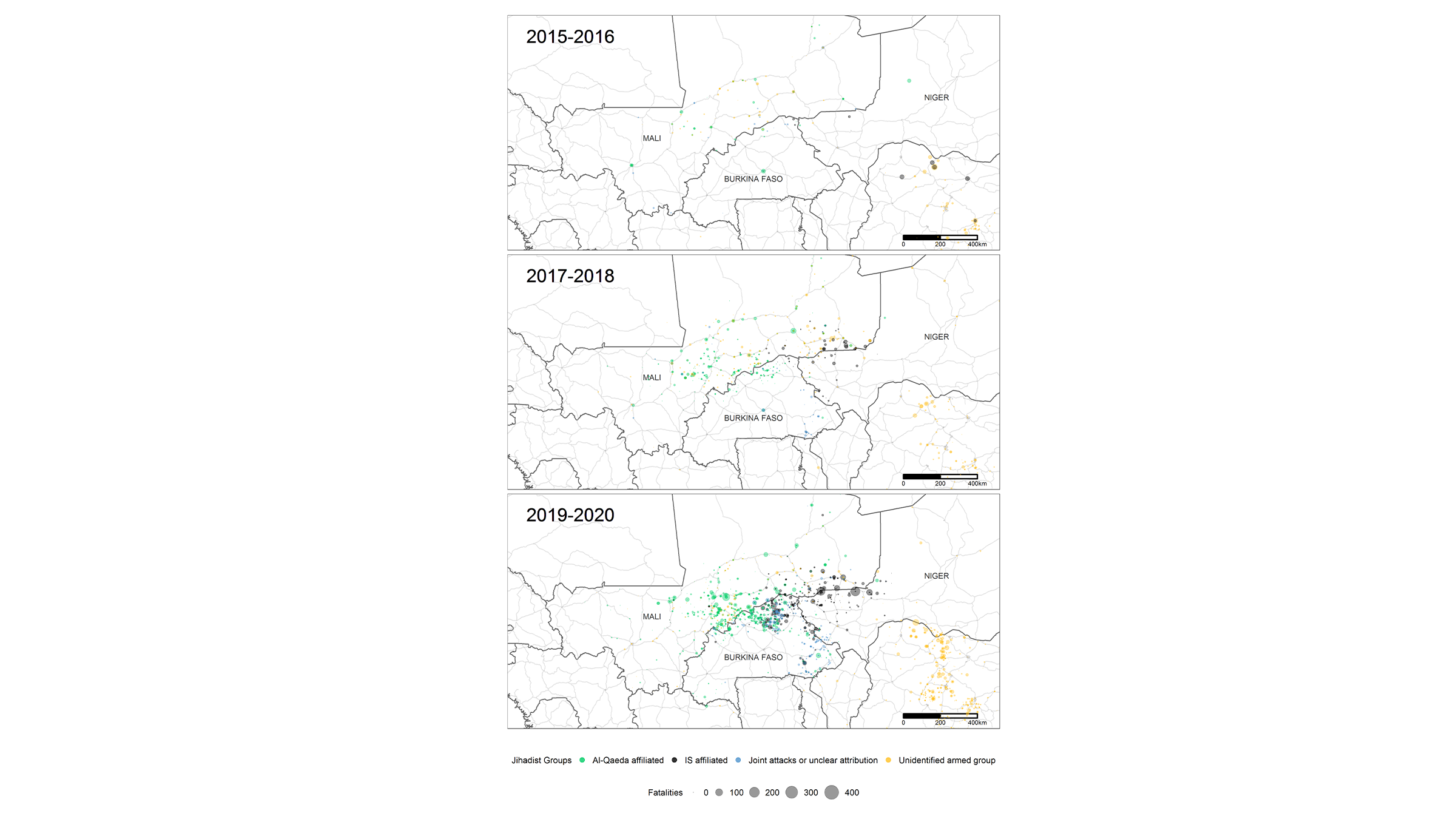Graphic shows Jihadist Attacks in the Western Sahel