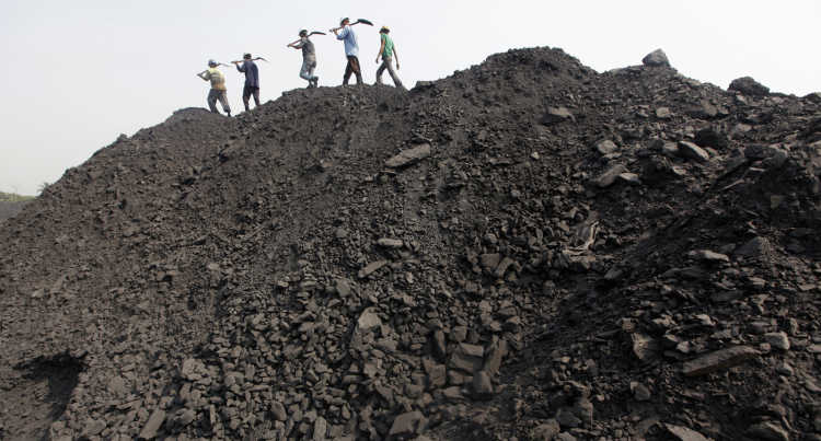 Worker at an Indian coal mine.
