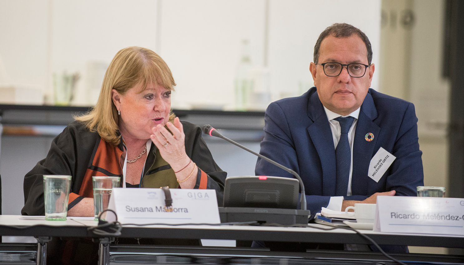 Susana Malcorra and Ricardo Meléndez-Ortiz