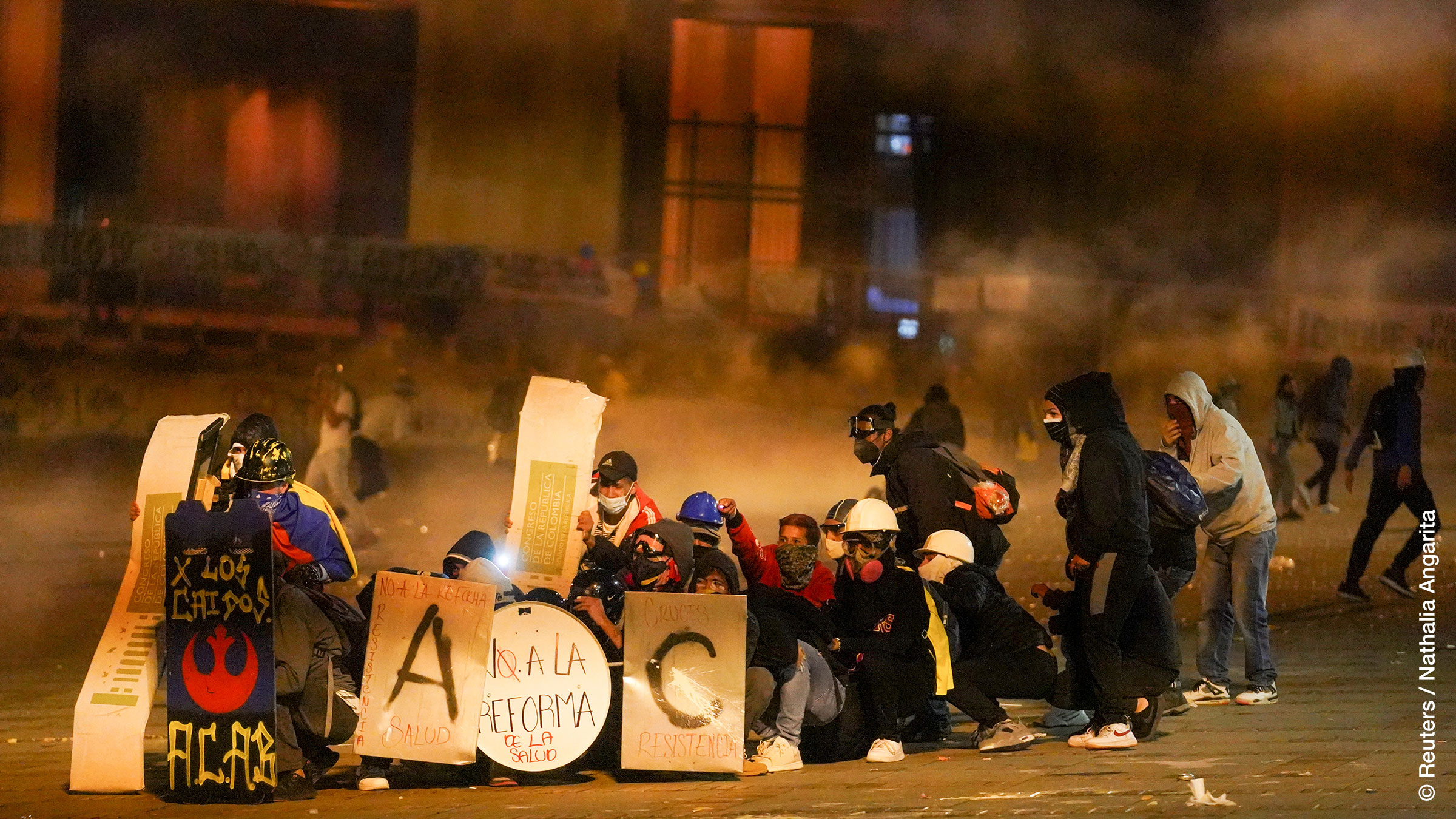 Colombians' protests in Bogota