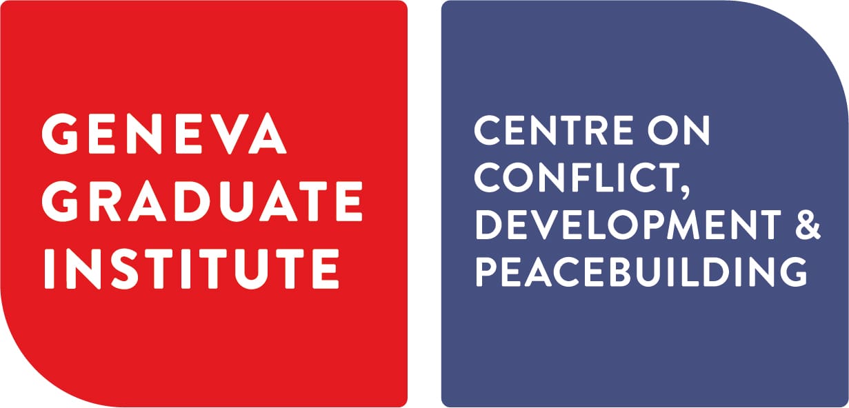 Logo Projeket Centre on Conflict, Development & Peacebuilding at Geneva Graduate Institute weißraum