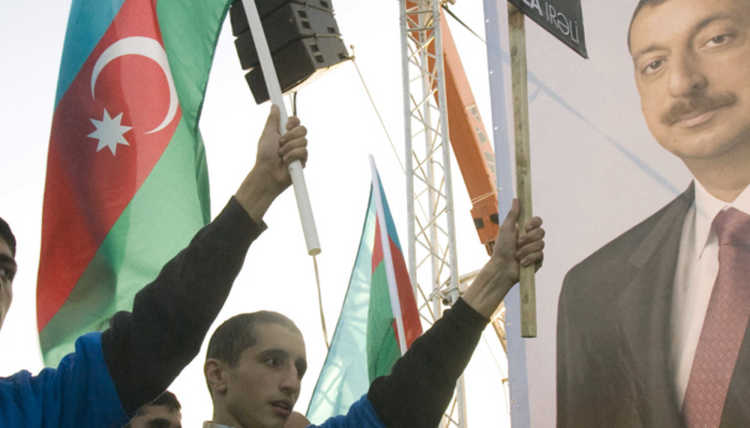 Demonstrants in Baku