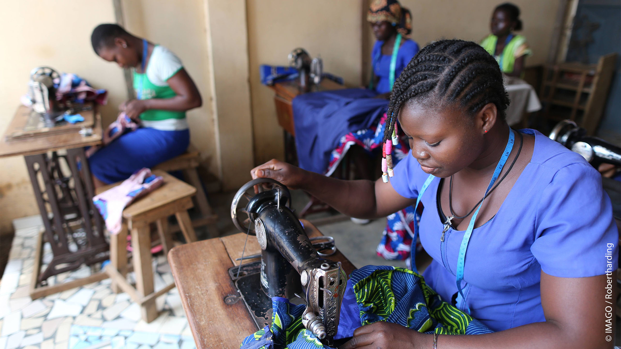 Tailoring workshop in Lome, Togo, West Africa, Africa