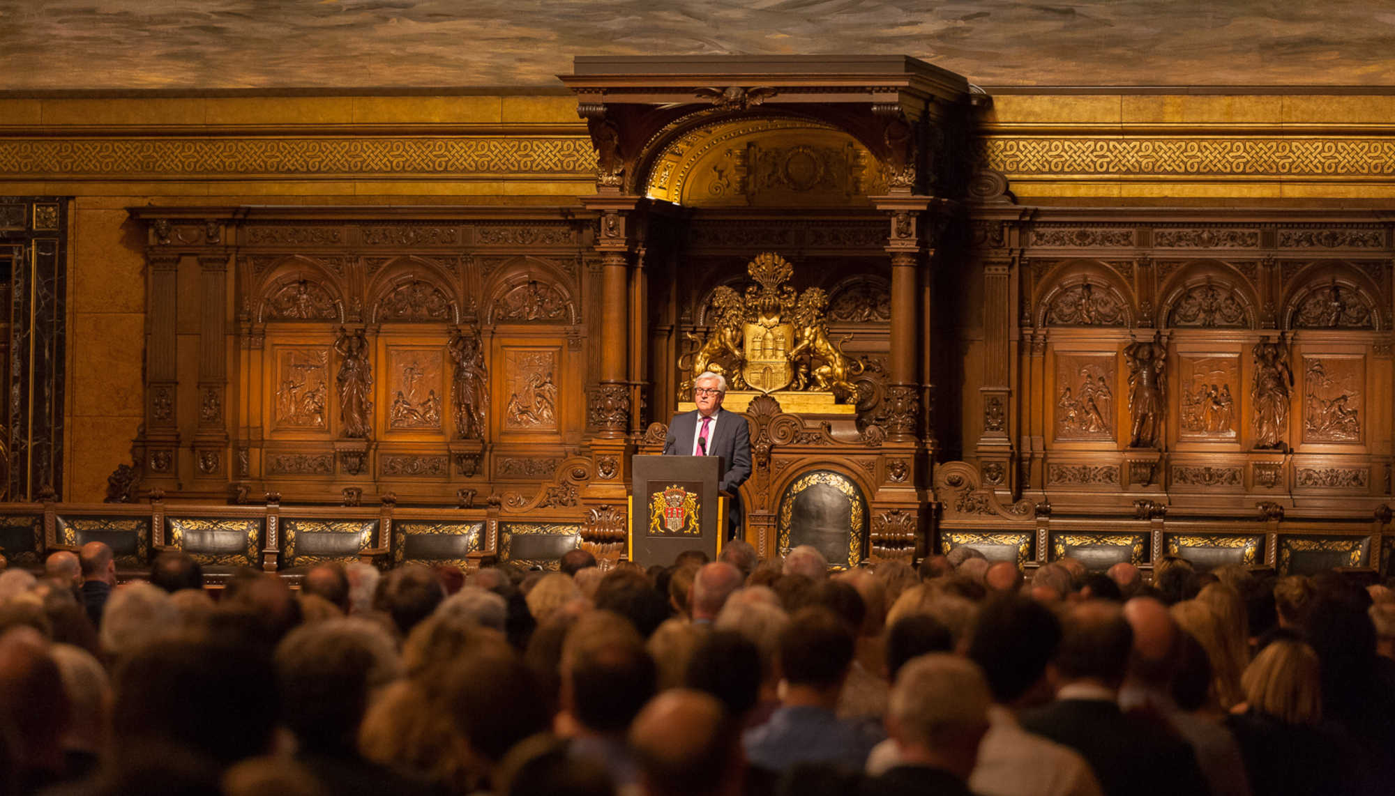 Frank-Walter Steinmeier bei seinem Vortrag.