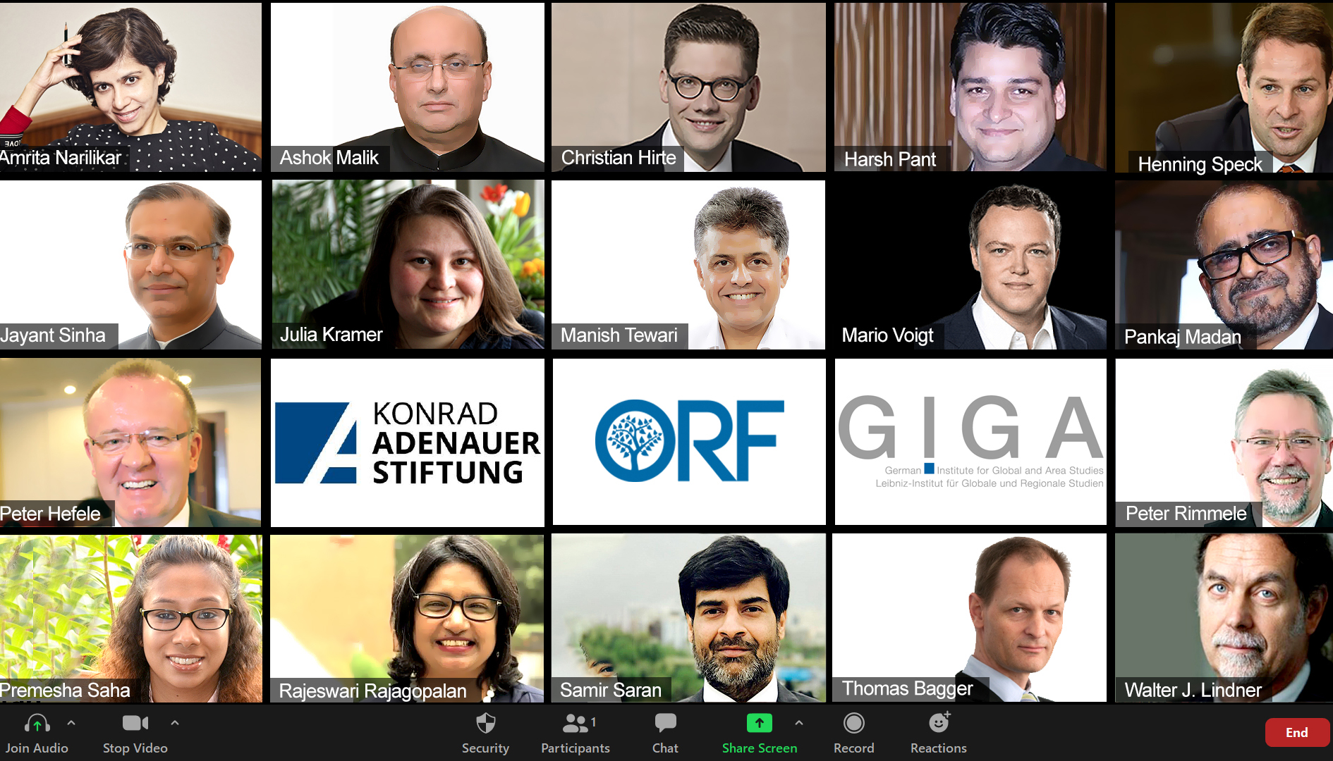 Pictures of participants