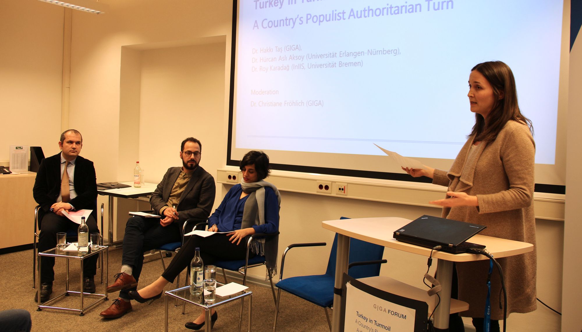 Dr Christiane Fröhlich gives a lecture