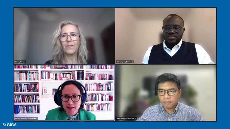 Screenshot des Panel beim GIGA Forum "Angriff auf Wahlen: Ängste in Brasilien und anderswo".