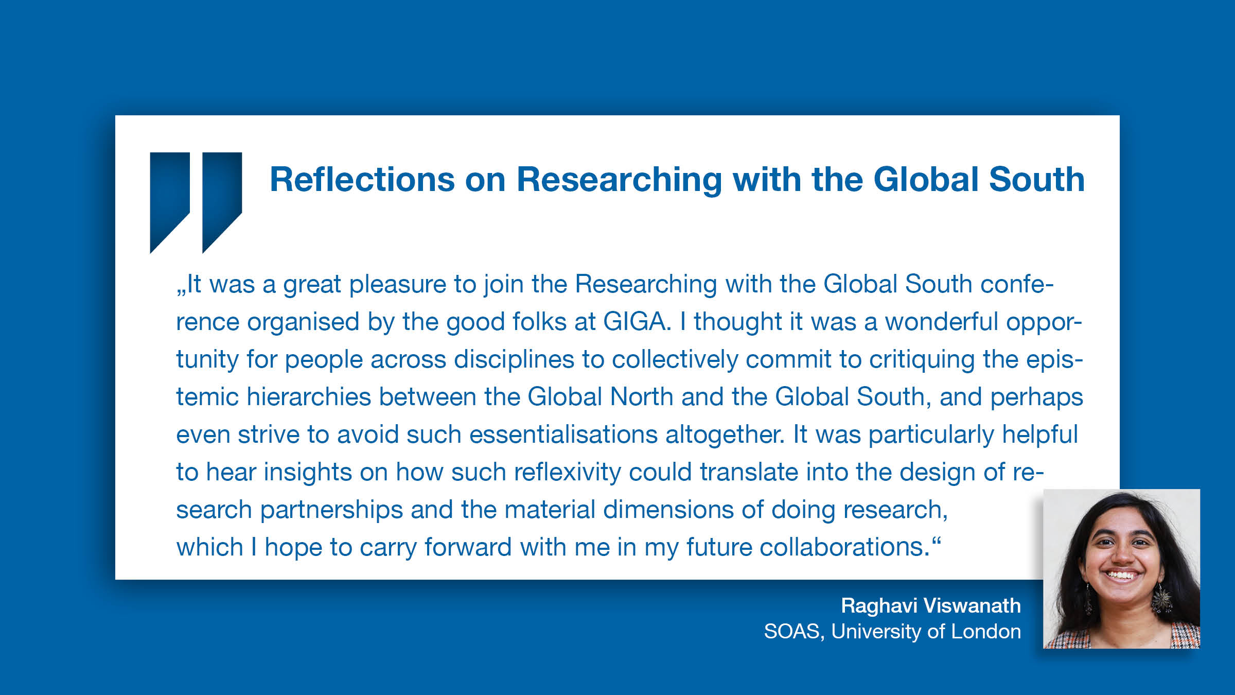 Raghavi Viswanath - Testimonial