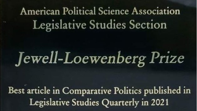 Mariana Llanos and Aníbal Pérez-Liñán awarded the Jewell-Loewenberg Paper Award