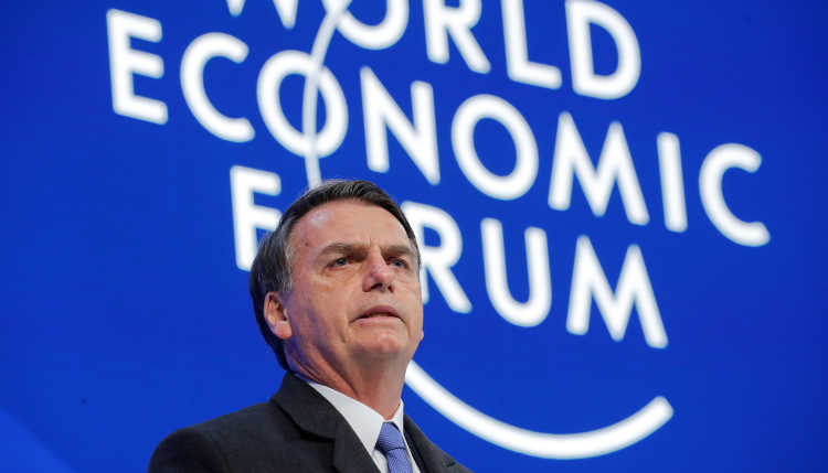 Jair Bolsonaro at the World Economic Forum.