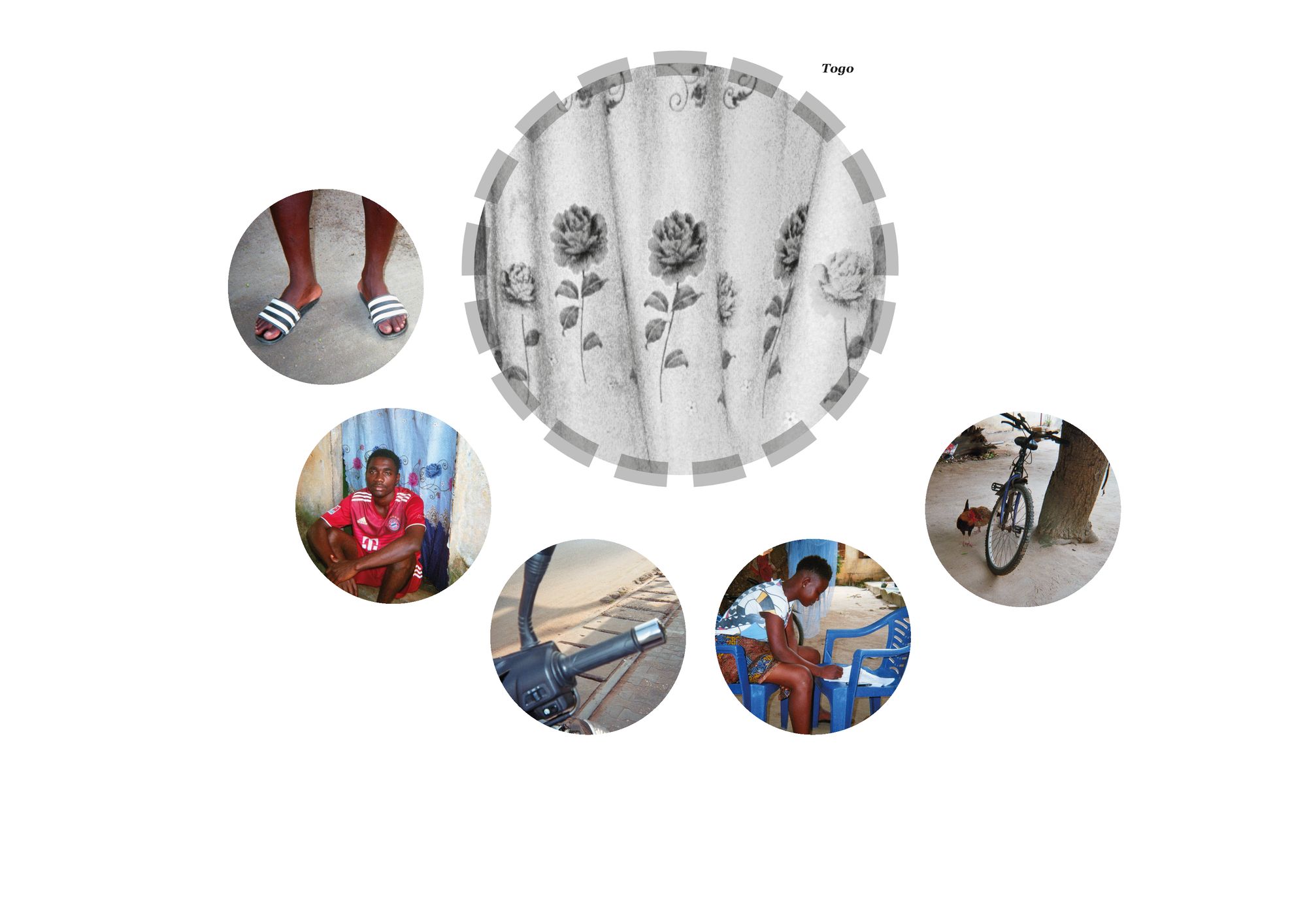 Collage of pictures of religion and peace by Anonymous person in Togo