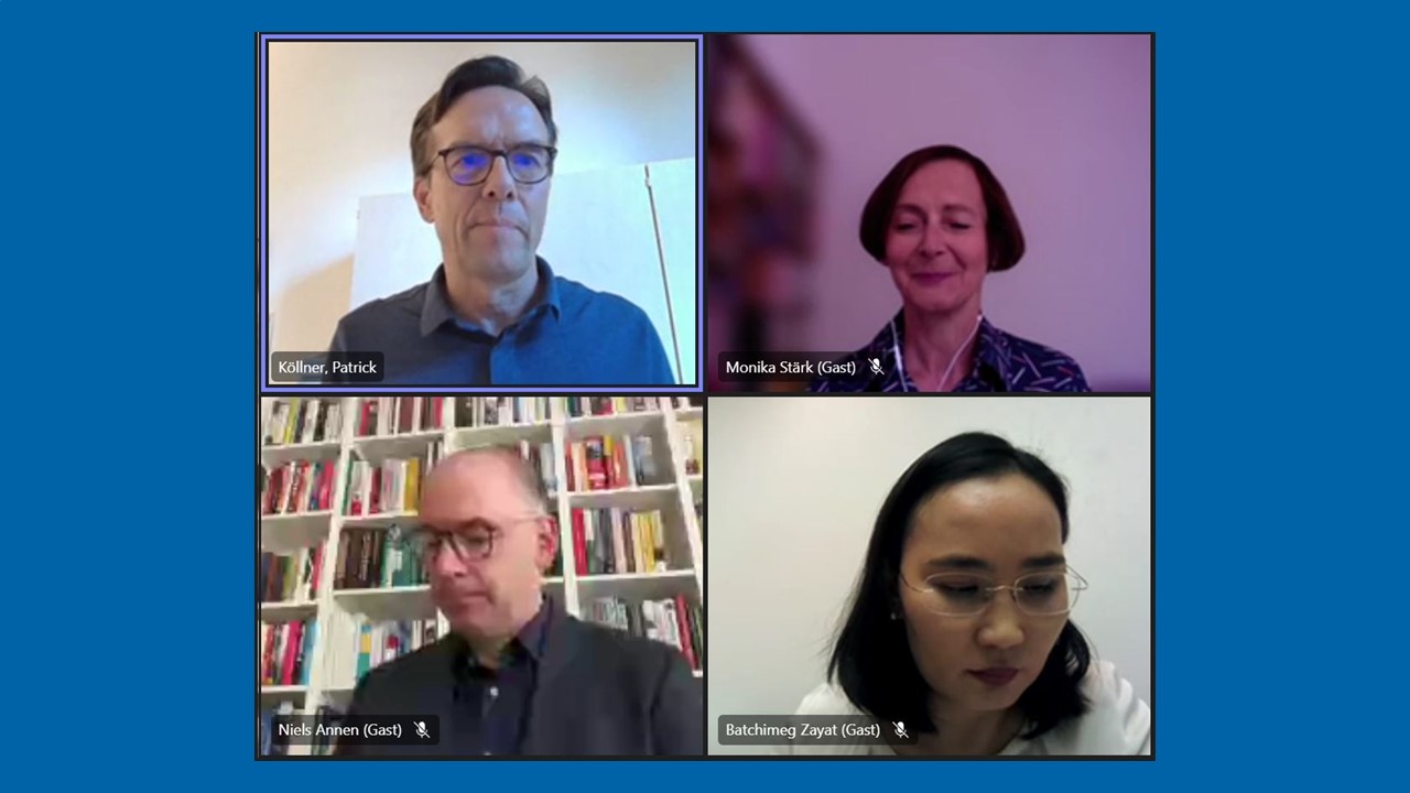 Podium der Gesprächsrund zur Deutsch-Mongolischen Partnerschaft