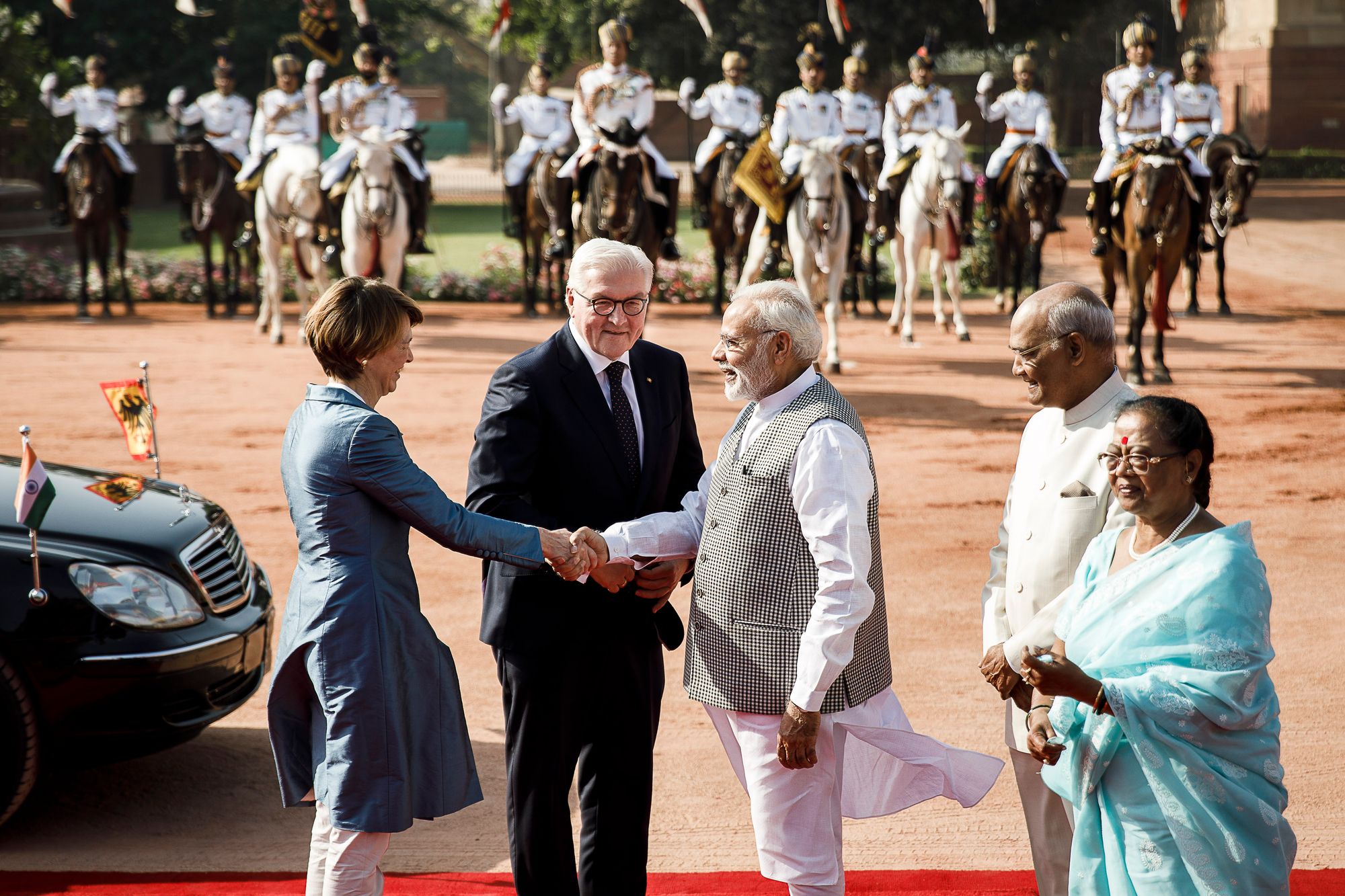 Picture of President Steinmeier and Wife with President Ram Nath Kovind