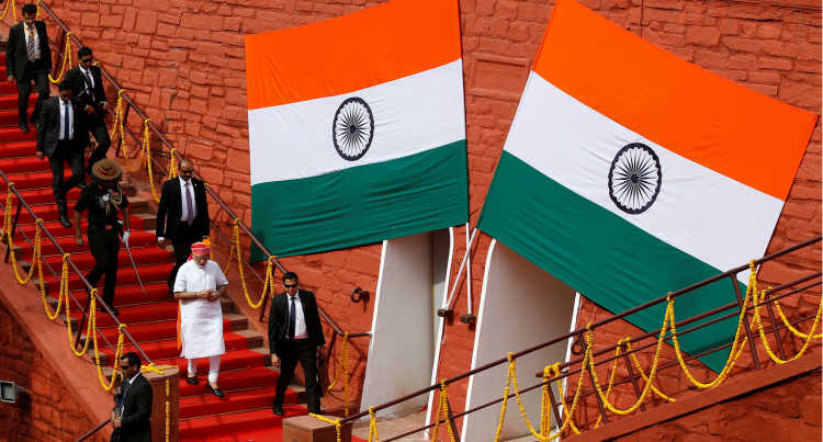 Zwei Indische Flaggen