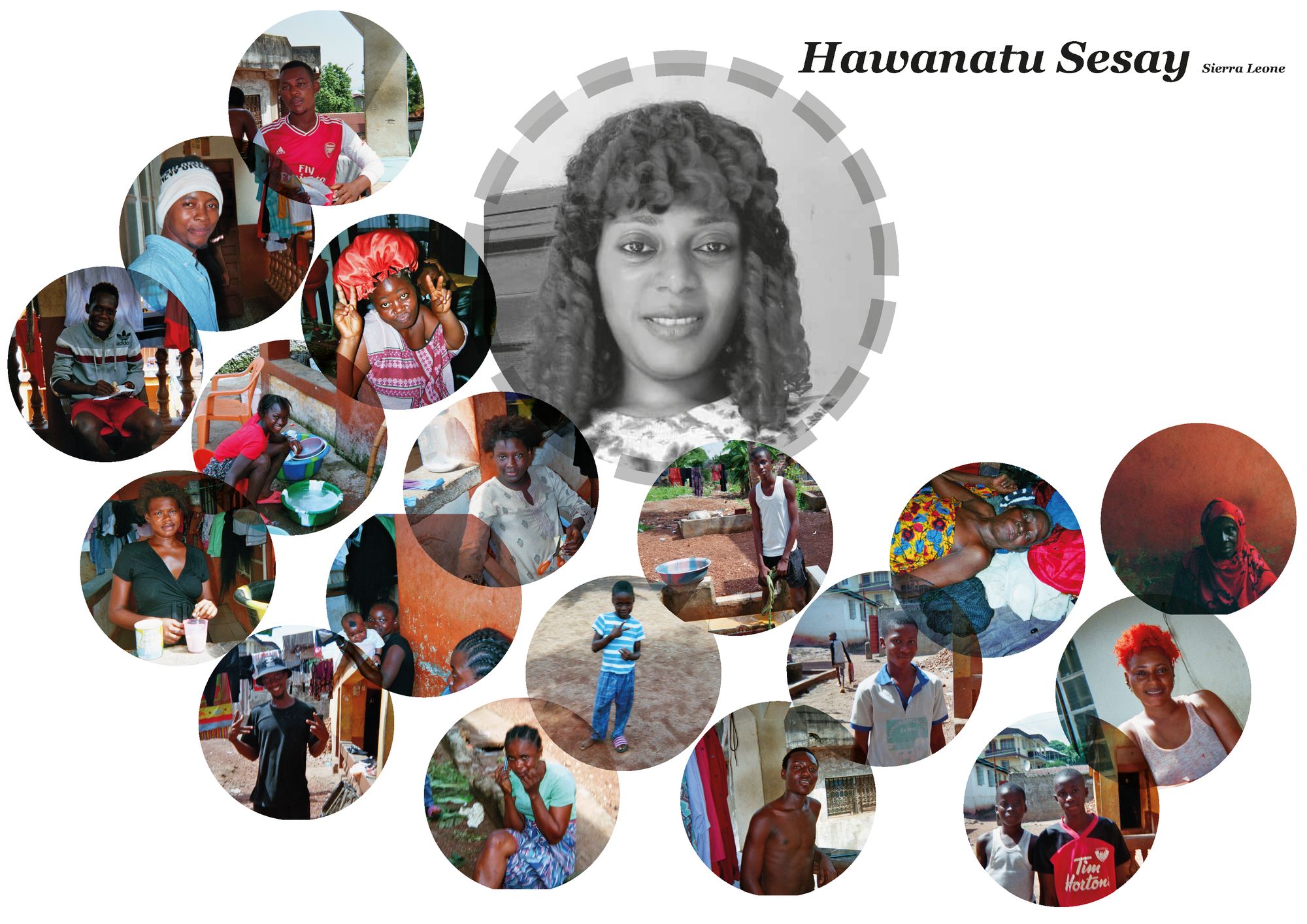 Collage of pictures of religion and peace in Sierra Leone by Hawanatu Sesay